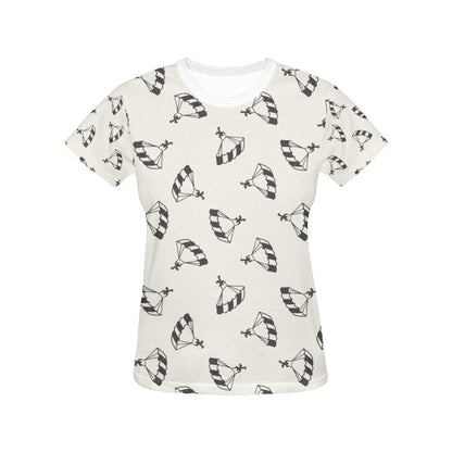 Skydiver Print Design LKS301 Women's  T-shirt