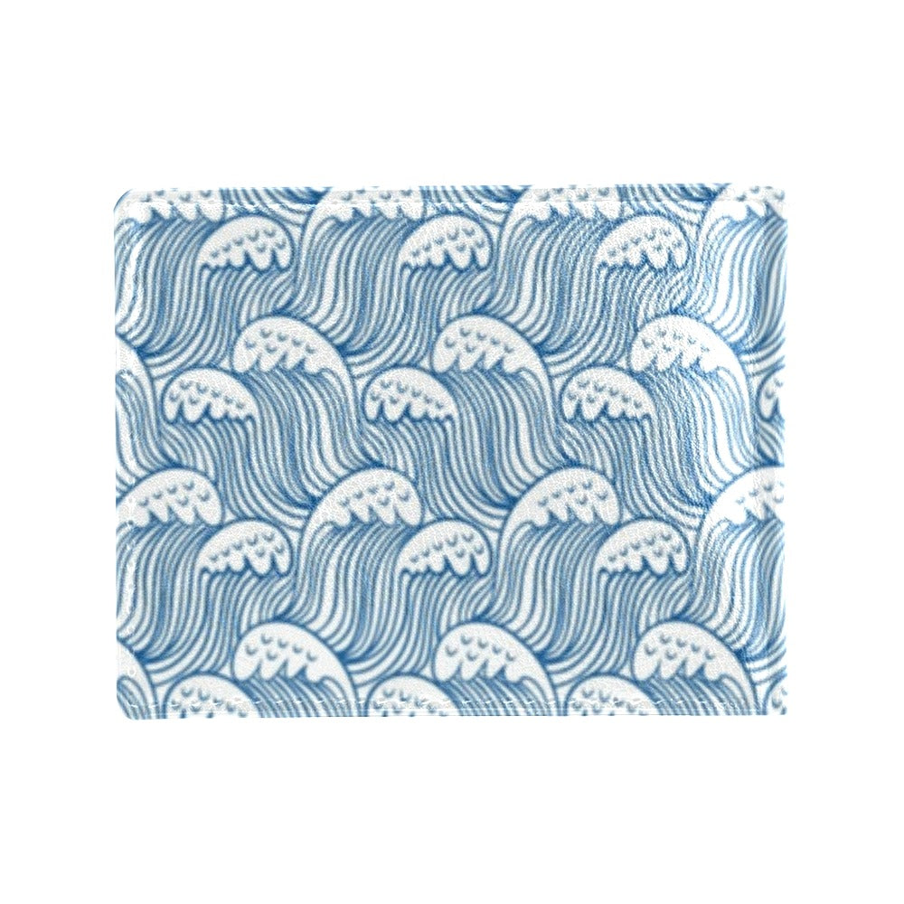 Wave Print Design LKS306 Men's ID Card Wallet