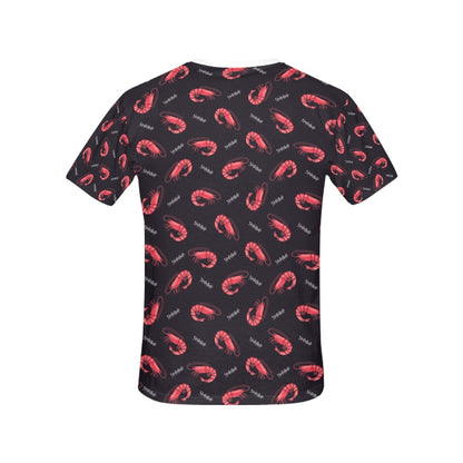 Shrimp Print Design LKS302 Women's  T-shirt