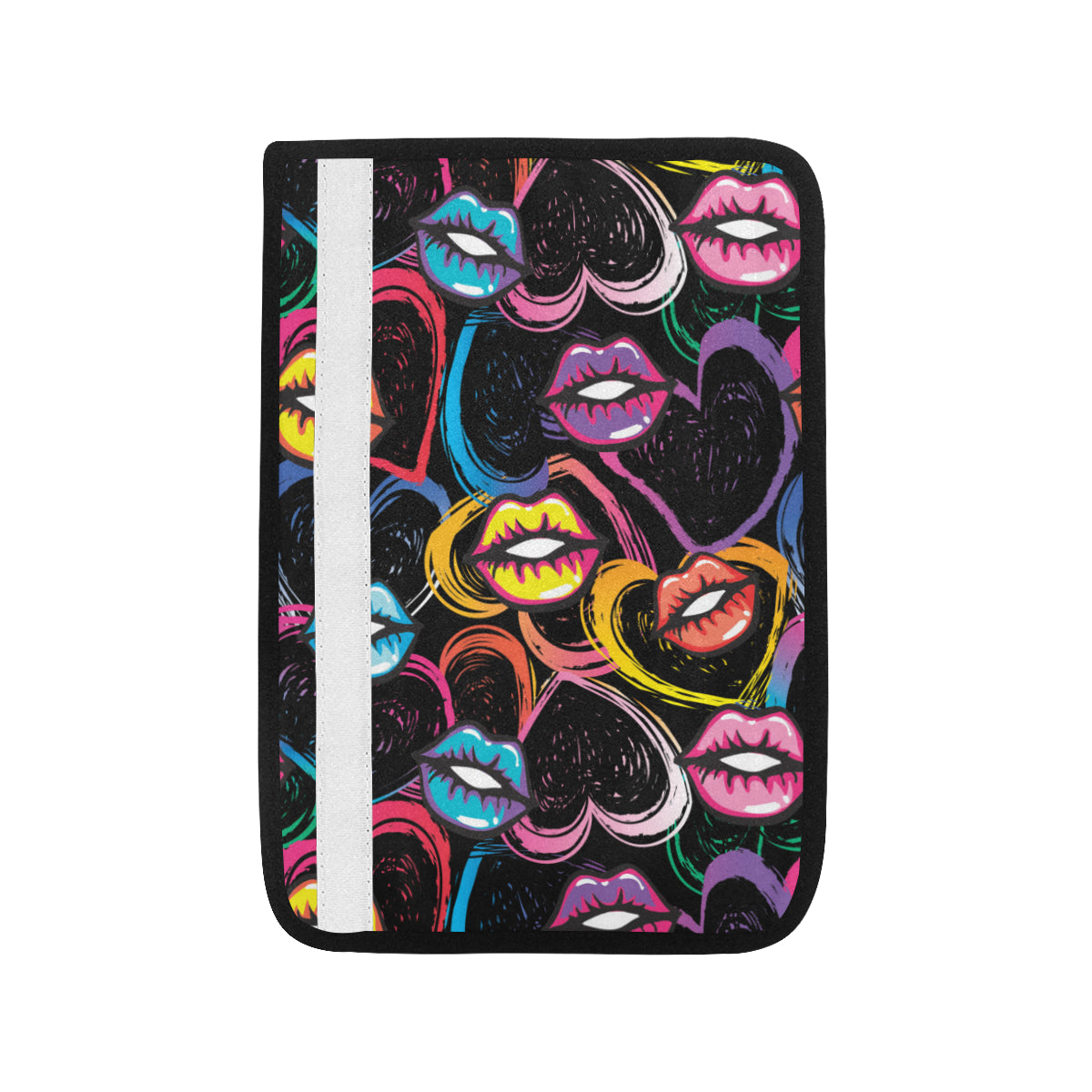 Pop Art Lip Pattern Print Design A03 Car Seat Belt Cover