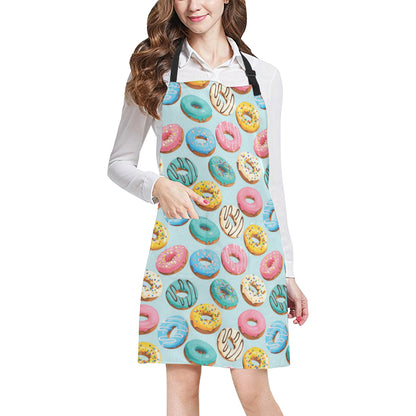 Donut Pattern Print Design DN05 Apron with Pocket