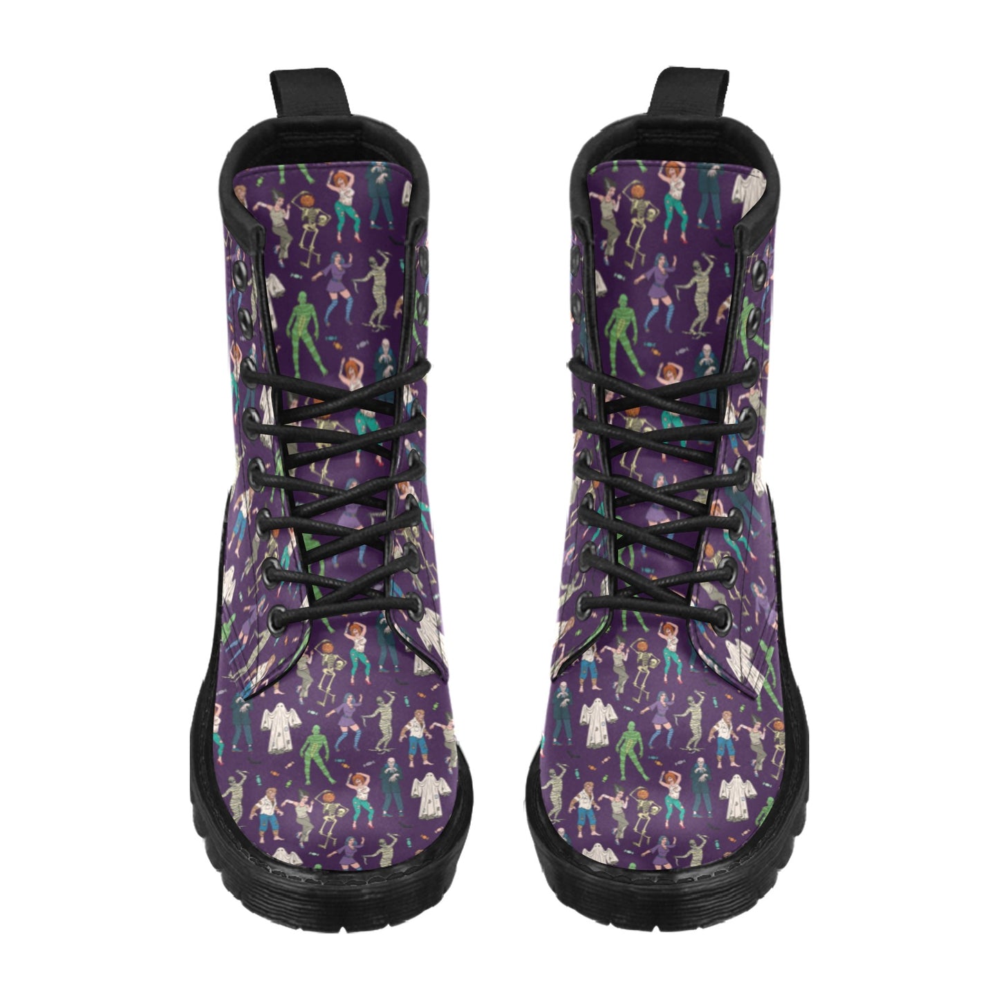 Creepy Zombie Print Design LKS302 Women's Boots