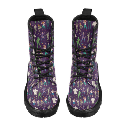 Creepy Zombie Print Design LKS302 Women's Boots