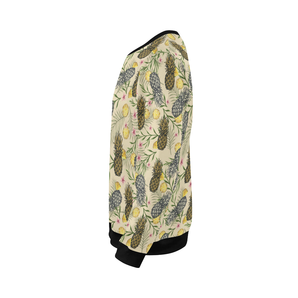 Pineapple Pattern Print Design PP012 Men Long Sleeve Sweatshirt