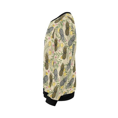 Pineapple Pattern Print Design PP012 Men Long Sleeve Sweatshirt