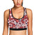 Red Hibiscus Pattern Print Design HB01 Sports Bra