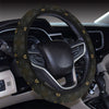 Gold Tribal Turtle Polynesian Design Steering Wheel Cover with Elastic Edge