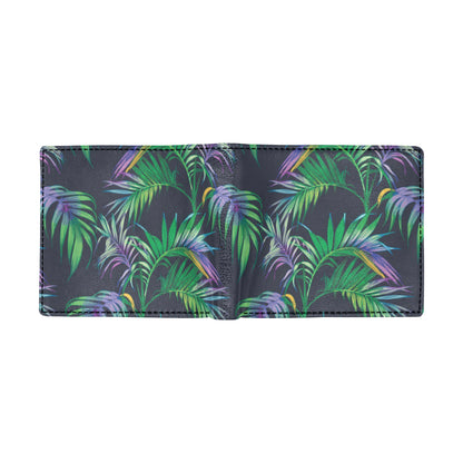 Palm Leaves Pattern Print Design PL04 Men's ID Card Wallet