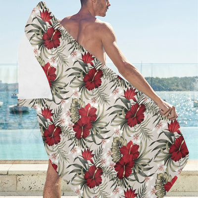 Hibiscus Print Design LKS3011 Beach Towel 32" x 71"