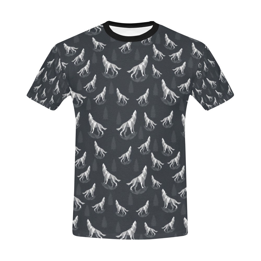 Wolf Print Design LKS303 Men's All Over Print T-shirt