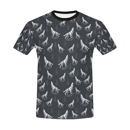 Wolf Print Design LKS303 Men's All Over Print T-shirt