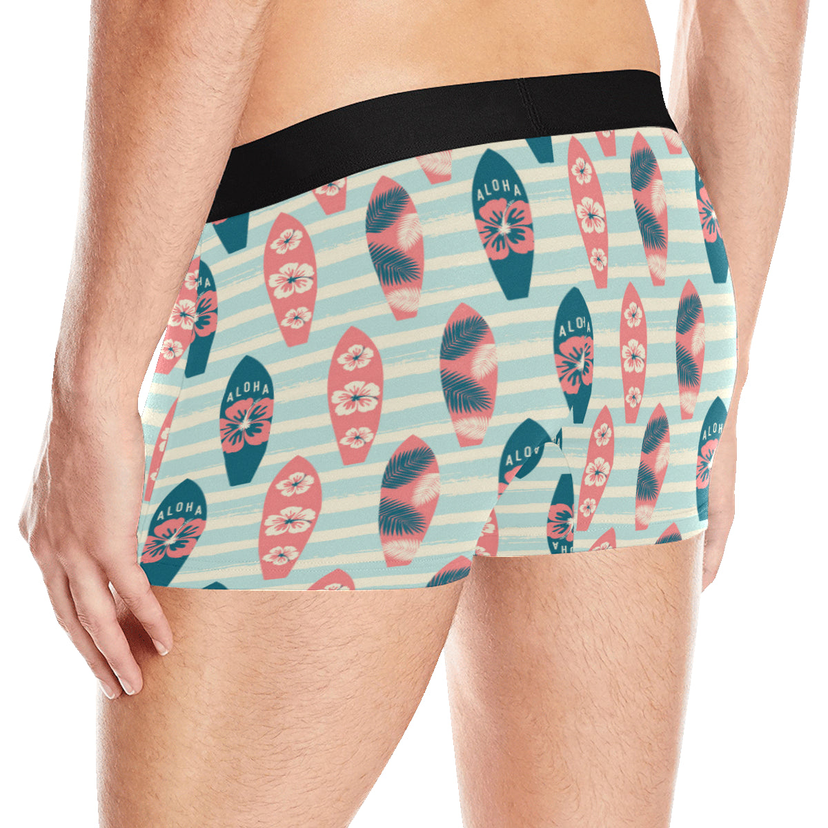 Aloha Hawaii Surfboard Pattern Print Design 02 Men's Boxer Briefs