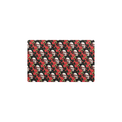 Red Rose Skull Design Print Kitchen Mat