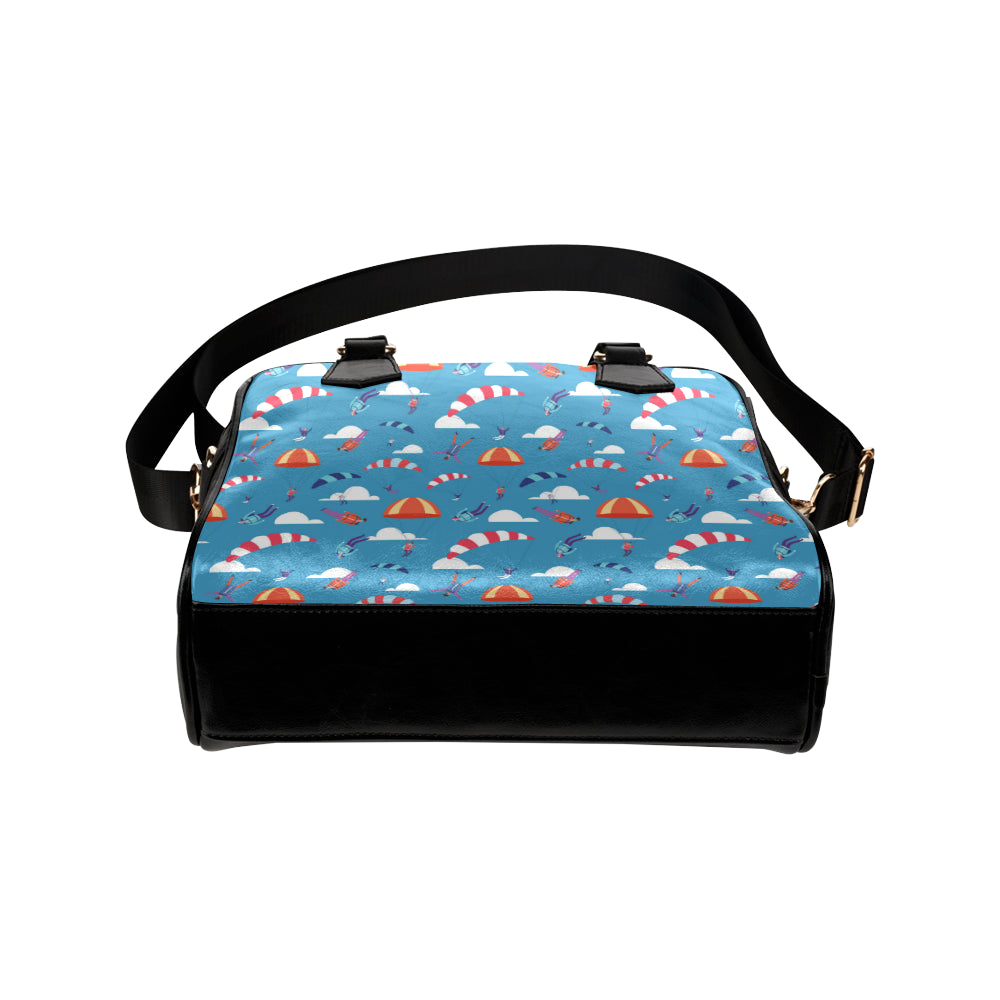 Skydiving Pattern Print Design 03 Shoulder Handbag