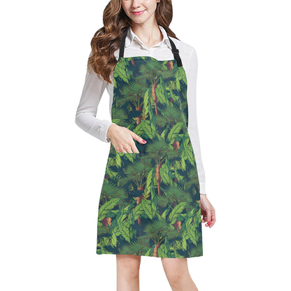Rainforest Pattern Print Design A01 Apron with Pocket