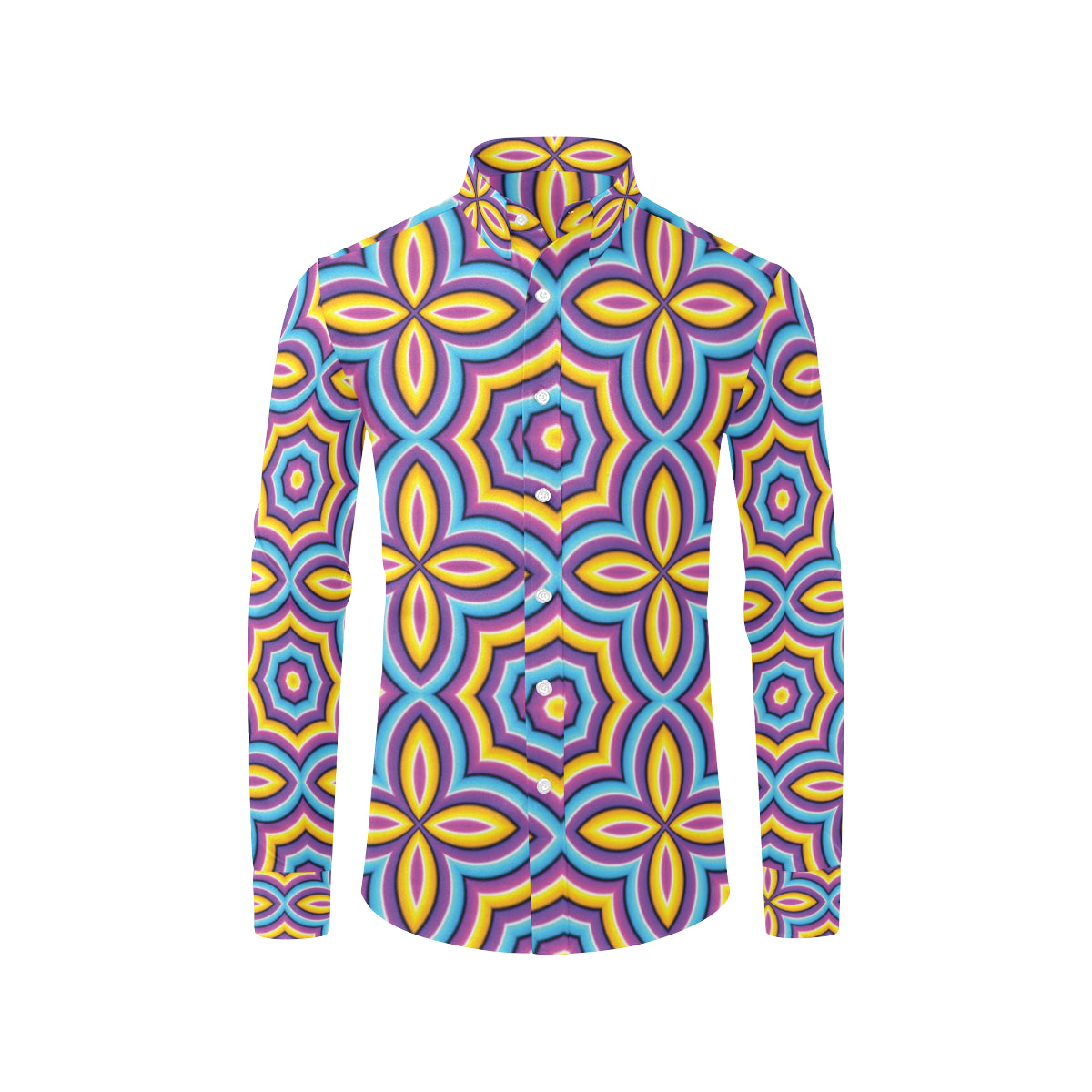 Optical illusion Pattern Print Design A03 Men's Long Sleeve Shirt