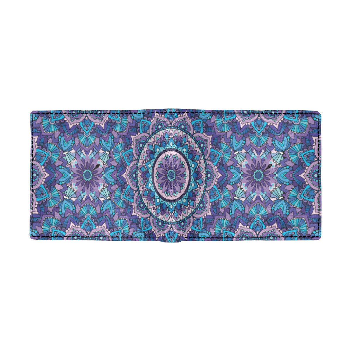 Mandala Pattern Print Design 04 Men's ID Card Wallet