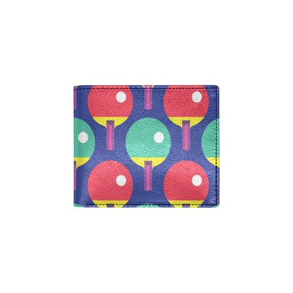 Ping Pong Pattern Print Design A03 Men's ID Card Wallet