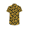 Sunflower Pattern Print Design SF05 Men's Short Sleeve Button Up Shirt