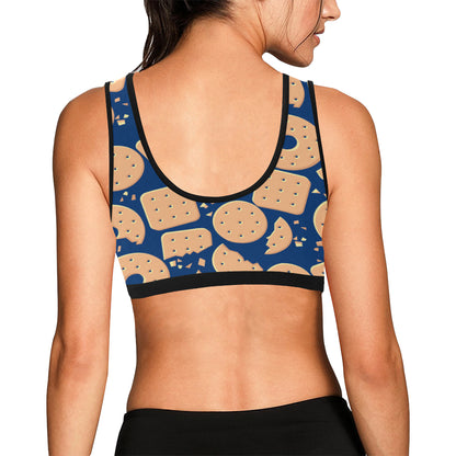 Cracker Pattern Print Design 03 Sports Bra