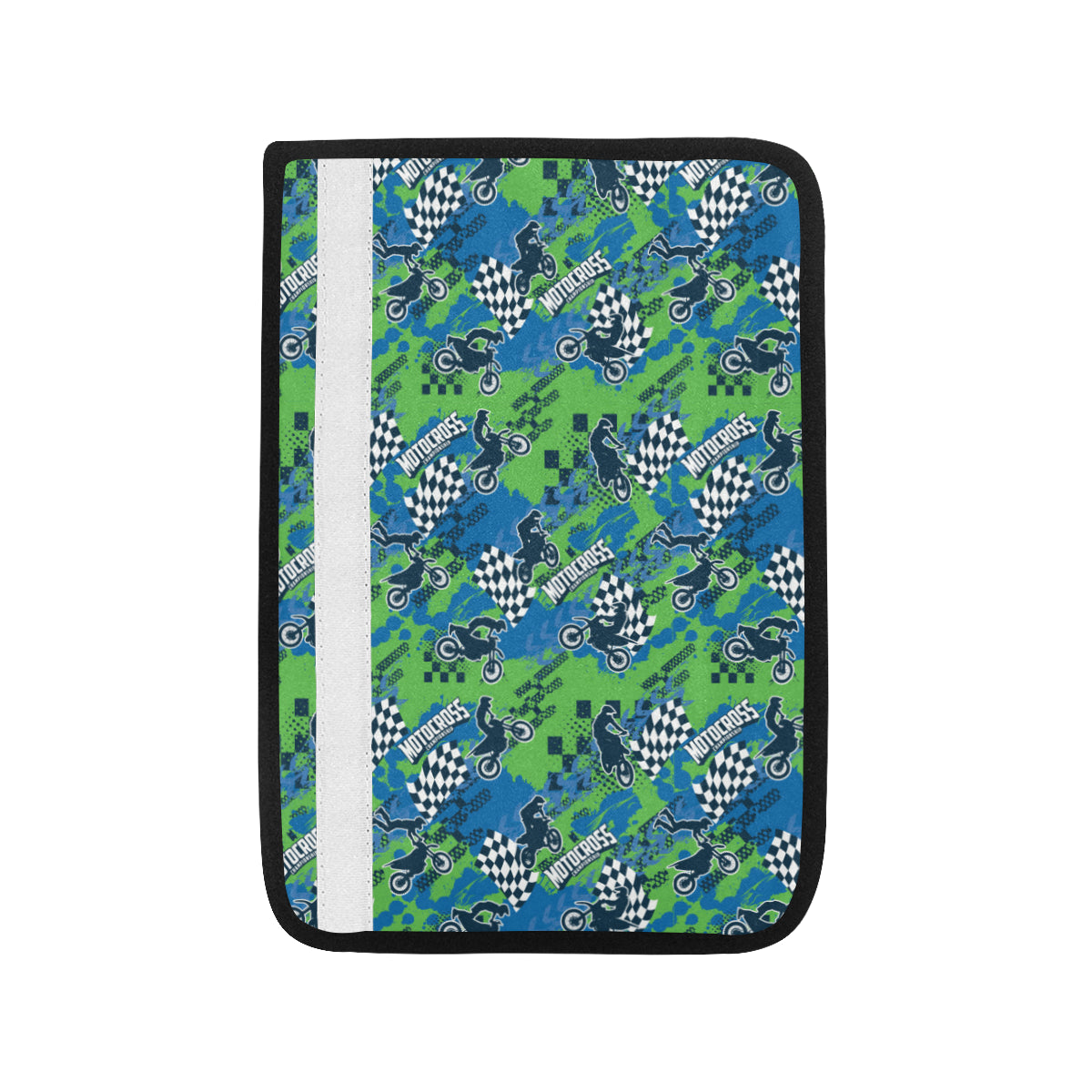 Motocross Pattern Print Design 04 Car Seat Belt Cover