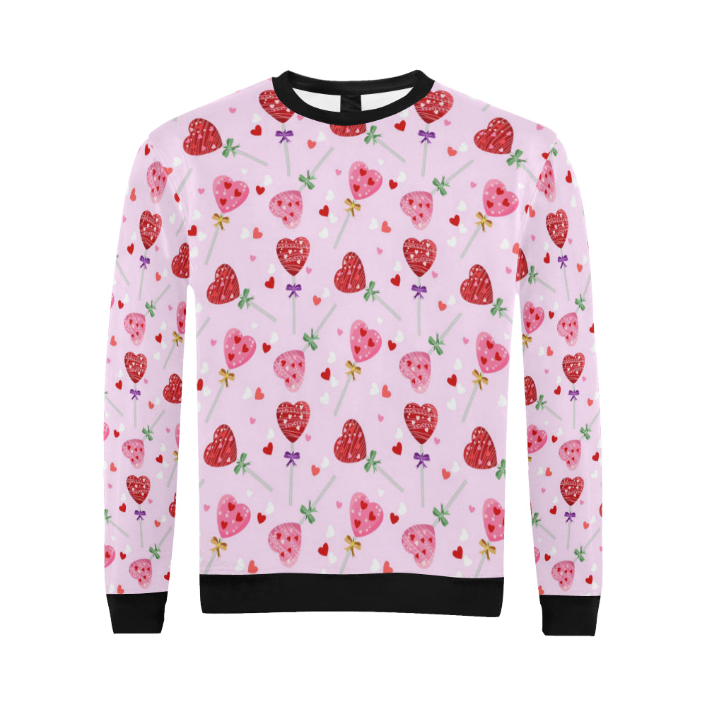 Lollipop Pattern Print Design LL07 Men Long Sleeve Sweatshirt