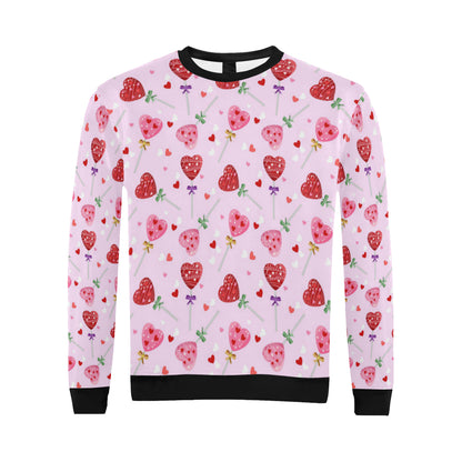 Lollipop Pattern Print Design LL07 Men Long Sleeve Sweatshirt