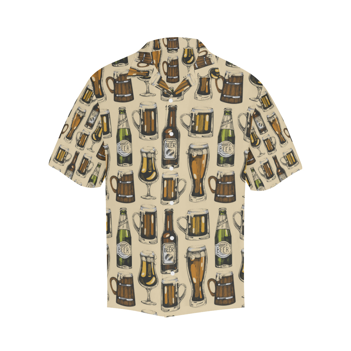 Beer Pattern Print Design 04 Men's Hawaiian Shirt