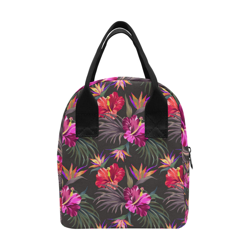 Hibiscus Pattern Print Design HB014 Insulated Lunch Bag