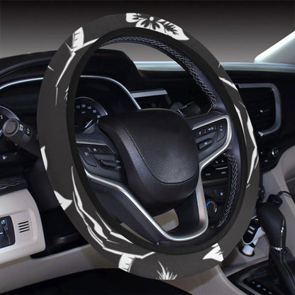 Palm Tree Pattern Print Design PT02 Steering Wheel Cover with Elastic Edge