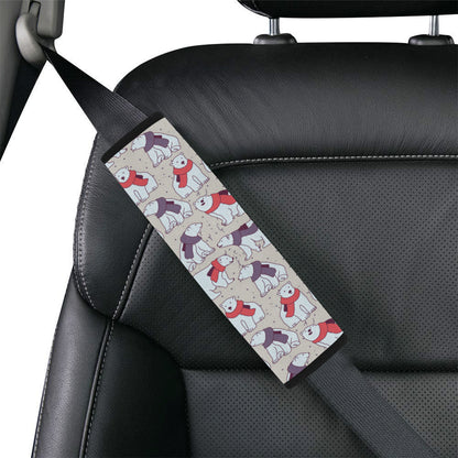 Polar Bear Pattern Print Design PB04 Car Seat Belt Cover