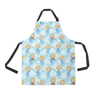 Angel Musician Pattern Print Design 09 Apron with Pocket