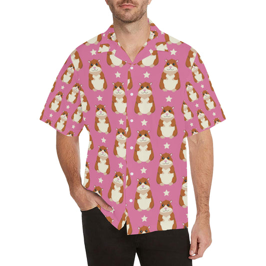 Hamster Cute Pattern Print Design 02 Men's Hawaiian Shirt
