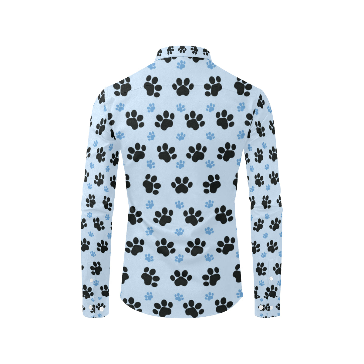 Paw Pattern Print Design A04 Men's Long Sleeve Shirt