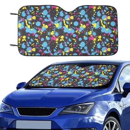 Splatter Colorful Print Design LKS301 Car front Windshield Sun Shade