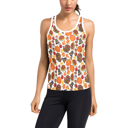 Thanksgiving Print Design LKS304 Women's Racerback Tank Top