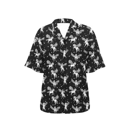 Pegasus Pattern Print Design 01 Women's Hawaiian Shirt