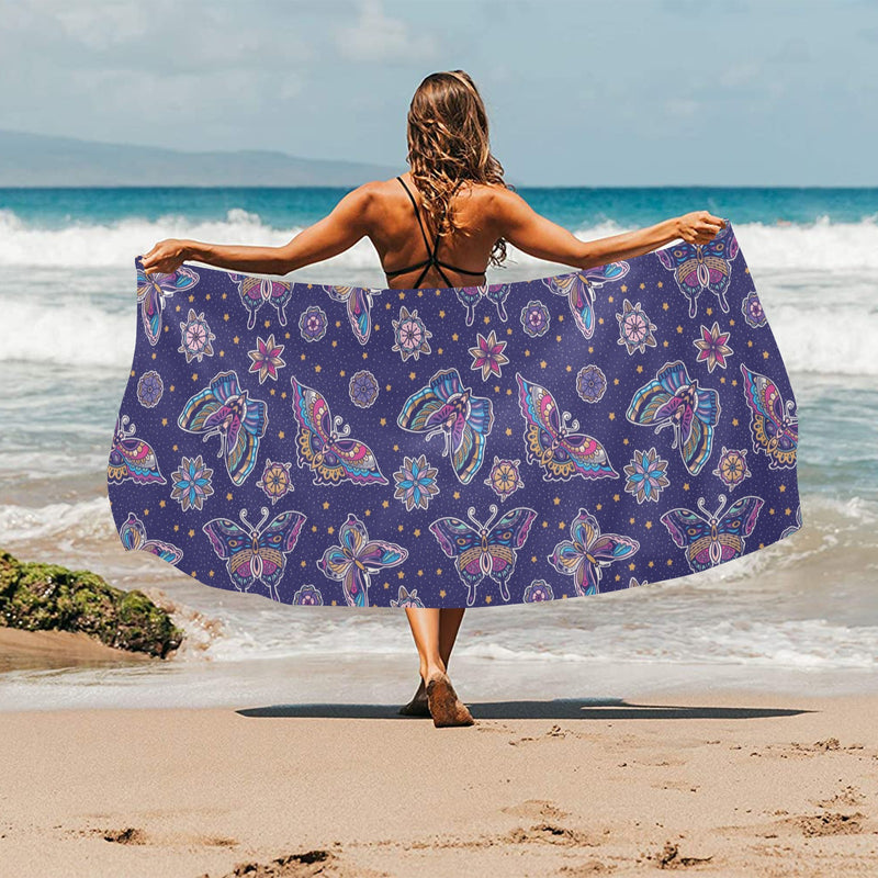 Butterfly Print Design LKS303 Beach Towel 32" x 71"