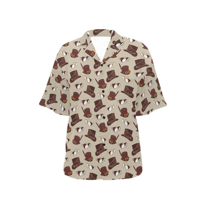 Steampunk Hat Print Design LKS301 Women's Hawaiian Shirt