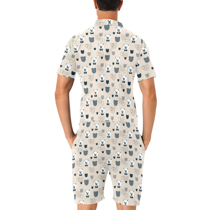 Bear Pattern Print Design 05 Men's Romper