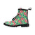 Red Hibiscus Pattern Print Design HB019 Women's Boots