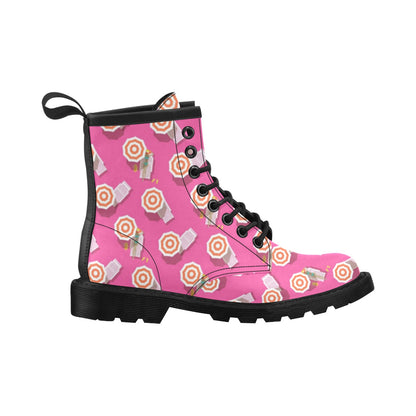Beach Top View Umbrella Theme Women's Boots