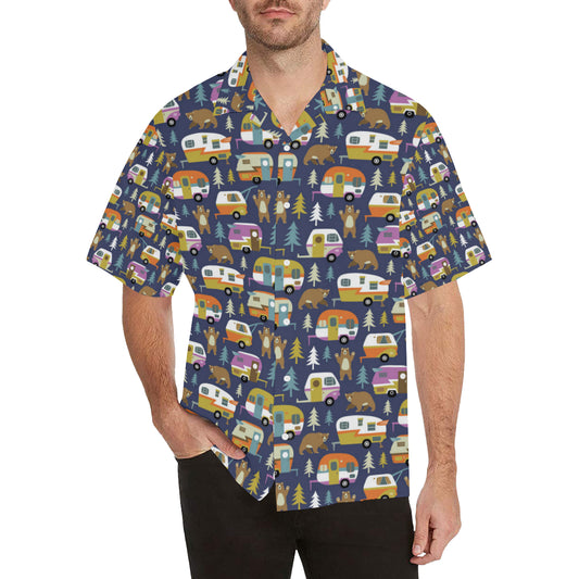 Camper Pattern Print Design 04 Men's Hawaiian Shirt