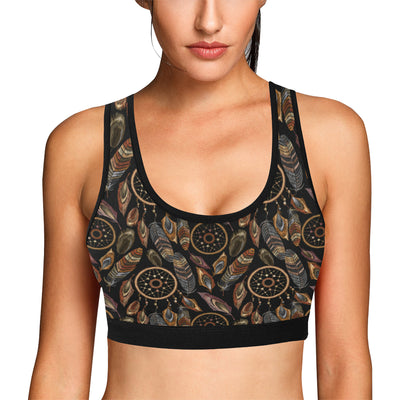 Dream catcher embroidered style Sports Bra