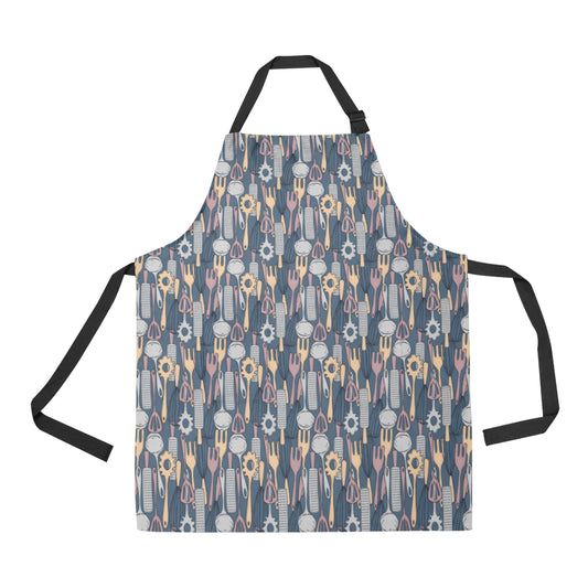 Cooking Kitchen Tools Pattern Print Design 05 Apron with Pocket