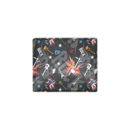 Rock and Roll Pattern Print Design A01 Men's ID Card Wallet