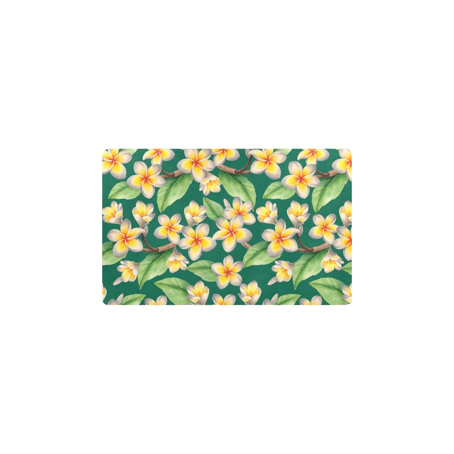 Plumeria Pattern Print Design PM07 Kitchen Mat