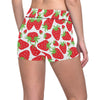 Strawberry Pattern Print Design SB01 Yoga Shorts