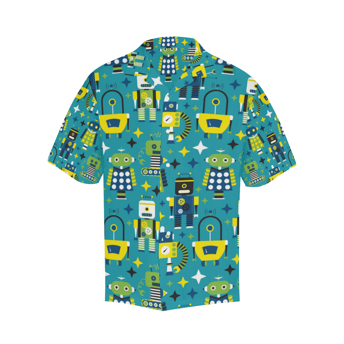 Robot Pattern Print Design A02 Men's Hawaiian Shirt