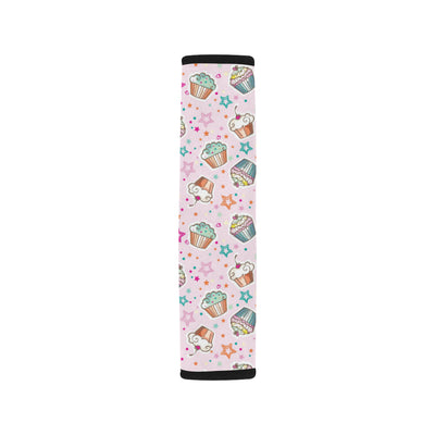 Cupcake Pattern Print Design CP03 Car Seat Belt Cover